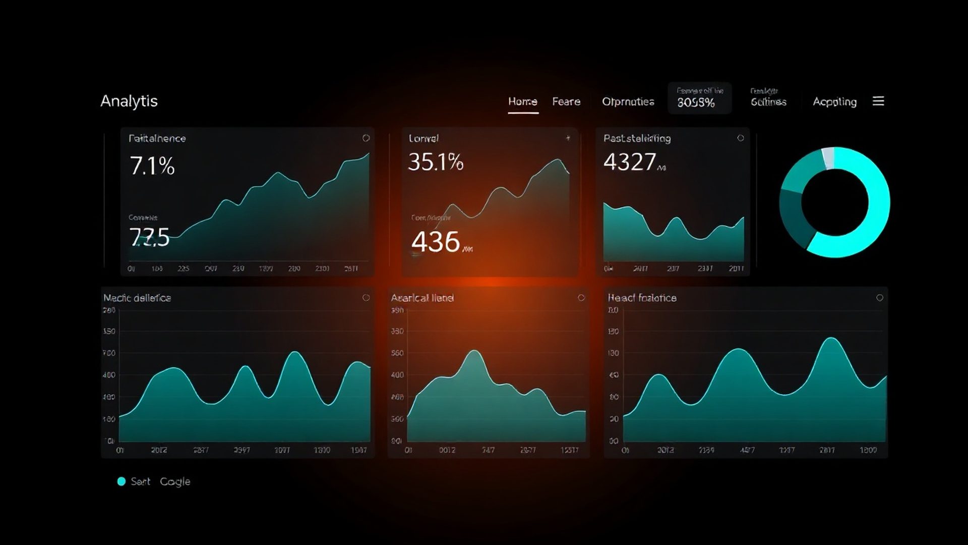 Interaktivni dashboard Tomić & Novak platforme u teal paleti